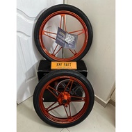 Excel takasago forged rim oren 1.6/1.85 complete set like new