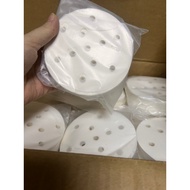 Perforated round double-sided non-stick dumpling parchment paper (1 file/500 sheets)