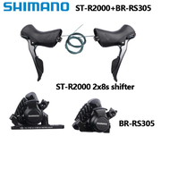 Shimano เบรค RS305 R2000R3000 4700 R7000 R8000จักรยานเสือหมอบด้านขวาซ้าย2X8S 2X10S 2X11S เบรคจักรยาน