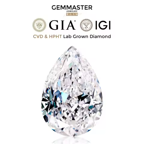 Pear cut Lab Grown Diamond With GIA IGI certificate Loose Diamond Wholesale CVD HPHT Synthetic Diamo
