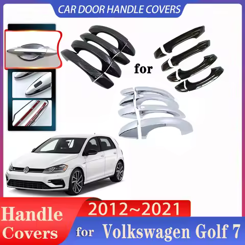For VW Volkswagen Golf MK7 Golf 7 Golf7 2012~2021 Car Door Handle Covers Exterior Scratch Protective