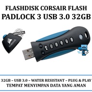 flashdisk corsair flash padlock 3 32gb usb 3.0 (cmfpla3b-32gb)