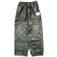 MAISON MIHARA YASUHIRO 2025秋冬塗層闊腿褲 A15PT073 46碼 黑色仿皮休閒機車褲 [二手] [MAISON MIHARA YASUHIRO]