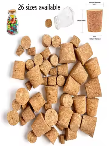 5-10pcs Cork Stoppers, Bottle Cork Stoppers, Wooden Conical Cork Stoppers, Suitable for Bottle Handi