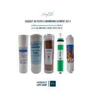 EasyKet ™ RO FIlter & Membrane Element Set 4 ชุดไส้กรองและเมมเบรนสำหรับระบบ RO ชุดที่ 4 แบบมี GAC OC