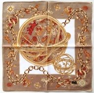 Celine Paris 古董絲巾 - 星座與天體圖案 21 x 21 英吋