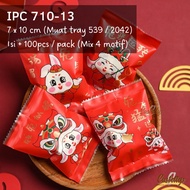 IPC 710-13 Plastic Cookies Chinese New Year Rabbit Cookies Nastar Snack Sincia