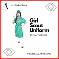 ▦ ◇ ❡ Lf4 SCOUTING UNIFORM FOR GIRLS TYPE A DRESS COMPLETE SET [STAR]