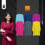 Oren Sport SK05 Muslimah viral Microfiber V Neck Long Sleeve Lengan Panjang Joyah Qayraa Blouse