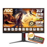 AOC 31.5" 4K UHD Fast IPS 雙模式 (4K 160Hz ↔ FHD 320Hz) 電競顯示器 U32G4