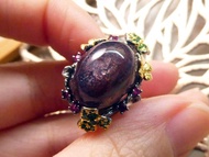 晶晶工坊*Love2hm 【綠野仙蹤-黑嘉麗】純銀血滴草莓堇青石戒指