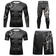 MMA Jiu Jitsu Rashguard เสื้อยืด Grappling Venum Mma Camiseta Ensemble Mma บุรุษผื่นยาม Pantalones