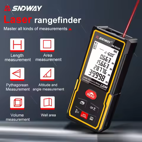 SNDWAY Laser Distance Meter - Indoor Red Light Distance Measuring Digital Distance Meter - Digital D