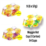 [READYSTOCK] Maggie Hot Cup 1 Carton 54 Cups - 9 (6x57g) Kari/Ayam/Tomyam/Asam Laksa