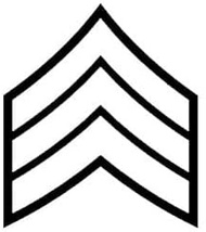 U.S. Army Sergeant E-5 Stripe Army Uniform Chevron Rank Embroidered Applique Decor Automobile Car Tr