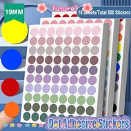FUTUREE 10Sheets Dot Adhesive Stickers, Self-Adhesive Writable Material Label Stickers, Removable Ro