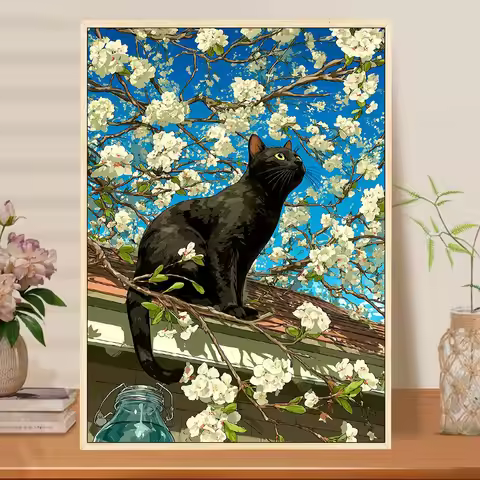 Acrylic Paint By Numbers Cats Animals Painting By Numbers on Canvas Coloring By Number for Adults Pa