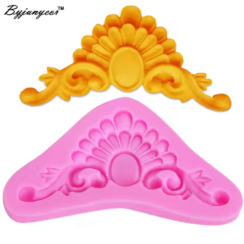 Byjunyeor M203 European Relief UV Resin Silicone Mold Fondant Chocolate Candy Lollipop Crystal Epoxy