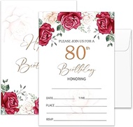 lamocho 80 Birthday Invitations, 80th Birthday Card, 80th Birthday Invitation Card, 80th Birthday Ca