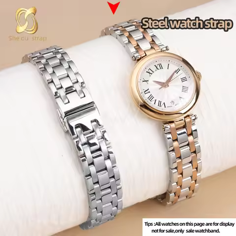 12-4MM Steel watch strap For TISSOT Carrie, little beauty T126 Watch Band Women's Attachment Concave