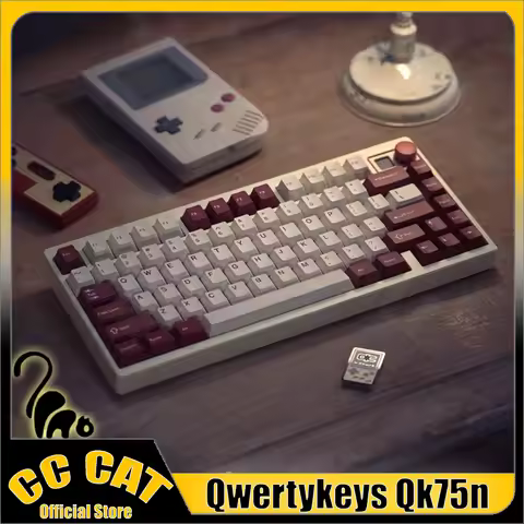 Qwertykeys Qk75n Mechanical Keyboards Gamer Keyboard 3 Mode Wirelss Bluetooth Aluminium Keyboards Fr
