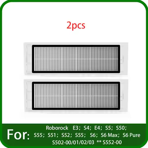 HEPA Filter For Roborock E3,S4,E4,S5,S50,S55,S51,S52,S55, S502-00/01/02/03** S552-00,S6,S6Max,S6Pure
