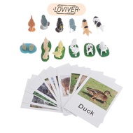[Loviver] Animal Match Toy - Miniature Figurines with 2 Part Matching Farm Animals