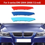 JaneDream 3pcs/Set M Power Car Racing Front Grille Trim Strips For BMW E46 E90 E91 E92 E93 F30 E60 E