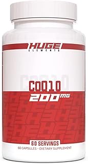 Huge Supplements CoQ10, 200mg Coenzyme Q10 per Serving, High Potency Heart Health Supplement with An