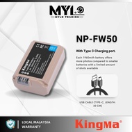 KingMa USB-C Rechargeable Camera Battery NP FW50 1080mAh 7.4v For Sony A7R2 A7 A6000 A6300 Camera