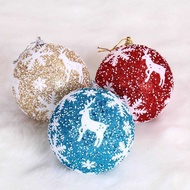 Christmas Ball 8cm Foam Pendant Christmas Tree Decoration Hanging Ball Colorful Ball Painted Hanging