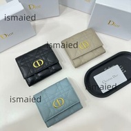 🚚Dior迪奥新款小牛皮卡包米灰色金色CD標志