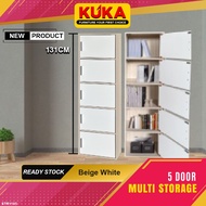 3/4/5 Tier Multipurpose Storage Cabinet Almari Pintu Almari Buku Book Cabinet Kabinet Buku Almari Kasut Shoes Cabinet