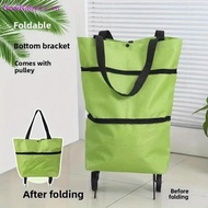 NewBaby Foldable Portable Shopping Cart With 2 Wheels Lightweight Grocery Bag For Travel Outdoor Pic