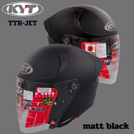 หมวกกันน็อคเปิดหน้า KYT รุ่น TTR jet มีแว่นกันแดดในตัว รองรับหูฟังบลูทูธ ใหม่ล่าสุด 2024
