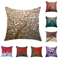 Nordic 1PC Flower Tree Printed Cotton Linen Throw Pillow Cushion Cover Seat Car Home Sofa Bed Decora