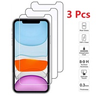 3PCS Tempered Glass For iPhone13 14 15 16E Pro Max 12 Mini 11 Pro X Xs Max Xr SE 2020 Screen Protect