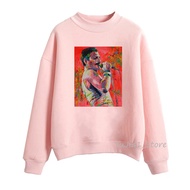 2023 NewWomen’s sweatshirt Freddie Mercury print pink hoodie The Queen Band sweatshirts women graphi
