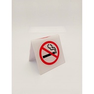 Non-Smoking Sign Triangle 2-Sided Symbol Size 8 x 8 Cm.
