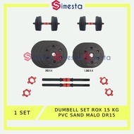 Dumbell Set Rox 15Kg PVC Sand Malo DR15 Dumbbell Barbell