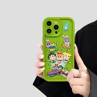 Rainbow case เคสนิ่ม เคสการ์ตูนนูนกันกล้อง ขอบมีลาย ลายพาวเวอร์พัฟเกิร์ล สำหรับไอโฟน6 6plus i7 i8 7p