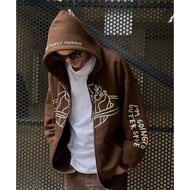 Broken planet market BPM Niche Saturn Foam Print Zipper Hooded Men Women Sweatshirt Jacket