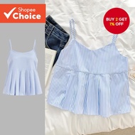 Women Casual Striped Zipper Tank Top L128ED209