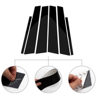 6Pcs Carbon Fiber Car Window B-Pillar Trim Sticker For BMW F30 E46 E90 G20 318i 325i 320i 328i Door 