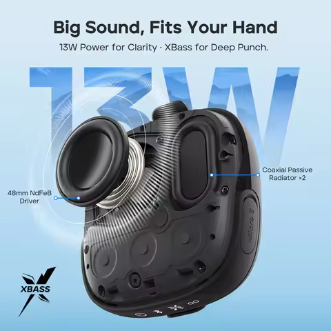 TRIBIT StormBox Micro 3 Portable Bluetooth Speaker,13W Bike Speaker with IP68 Waterproof,24H Playtim