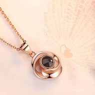 I Love You Projection Necklace Hot-Selling Non-Fading 100S925 Sterling Silver Silver Jewelry Memory 