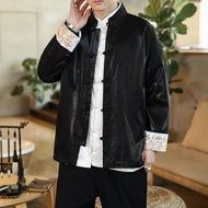 中国风复古夹克唐装男青年刺绣大码外套秋季民族风男装潮流居士服#唐裝男裝上衣#Chinese Suit Men#tang suit man#中國風男裝#中國風男裝衬衫#chinese tradition