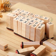 JIANWU Vintage Letter Number Month Symbol Landscape Material Collage Wooden Stamp Creative Journal S