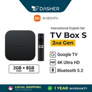 【Global + 1 Year Warranty】Xiaomi Mi TV Box S (2nd Gen) | Google TV | 4k Ultra HD | Bluetooth 5.2 | Chromecast