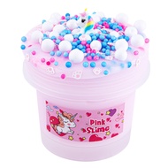 200ML Slime for Kids, Pink Slime Kit for Girls and Boys Ages 8-12, Clear Slime with Slime Charms, Sc